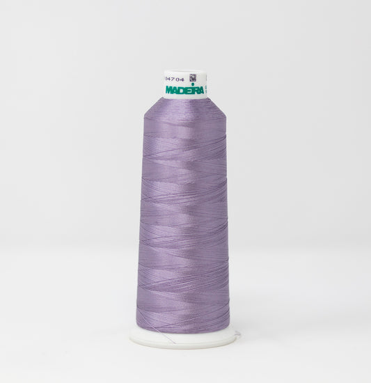 #910-1264 5,500 yard cone of #40 weight Lavender Ice Purple Rayon machine embroidery thread.